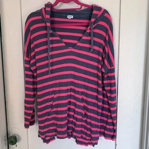 Neon Pink Hoodie Pullover 1X